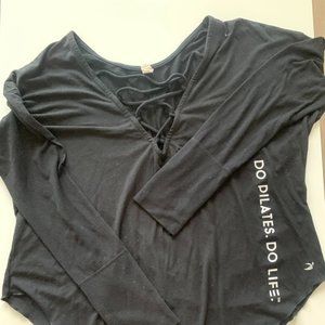 Glyder Black Long Sleeve Pilates Shirt